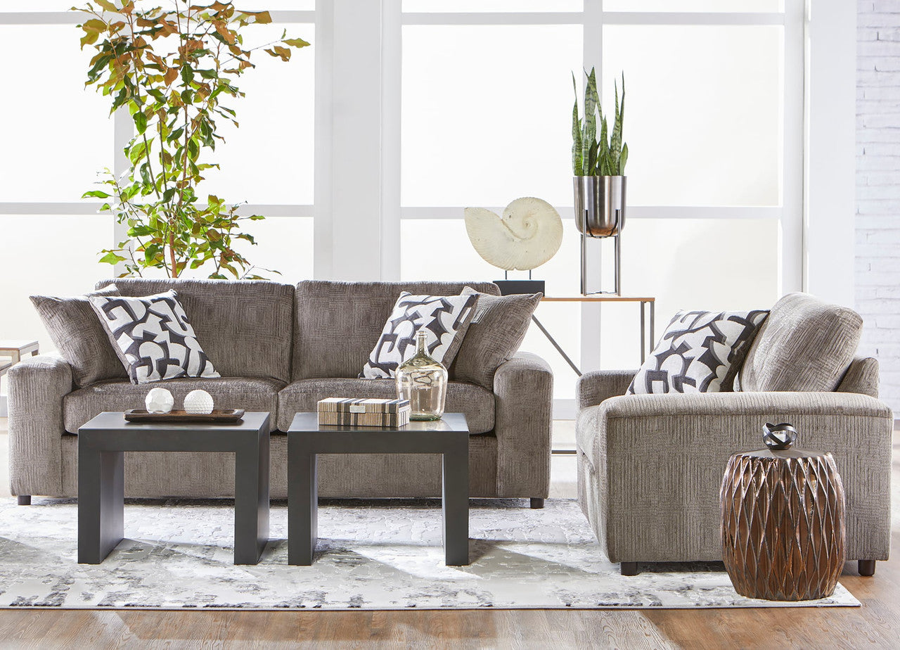 Mushroom Textured Sofa and Oversize Cuddle Chair