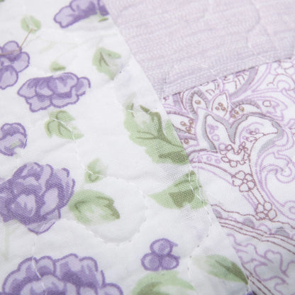 Lavender Rose 6 Pc. Cotton Quilted Queen Size Bedding Collection