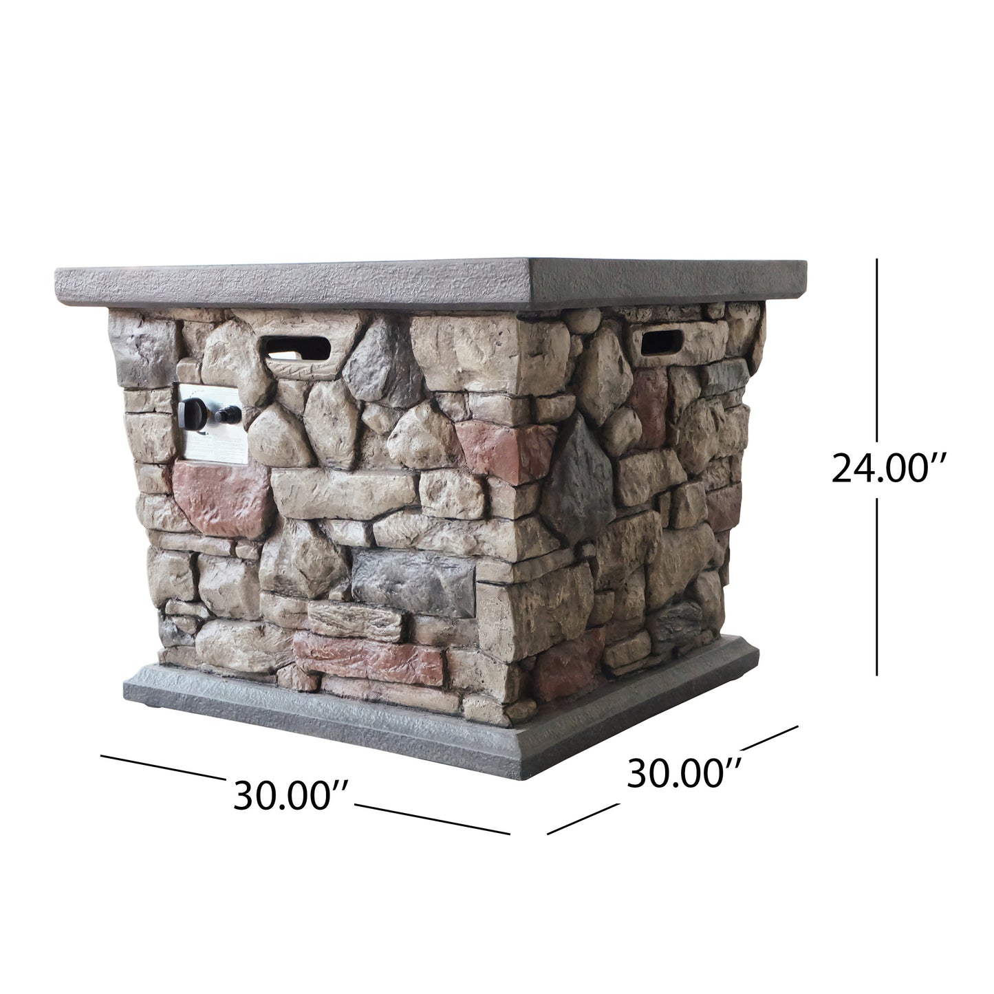 CARSON 30' SQUARE MGO FIRE PIT - 40,000 BTU