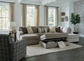 Bri Pewter Double Chaise Sectional