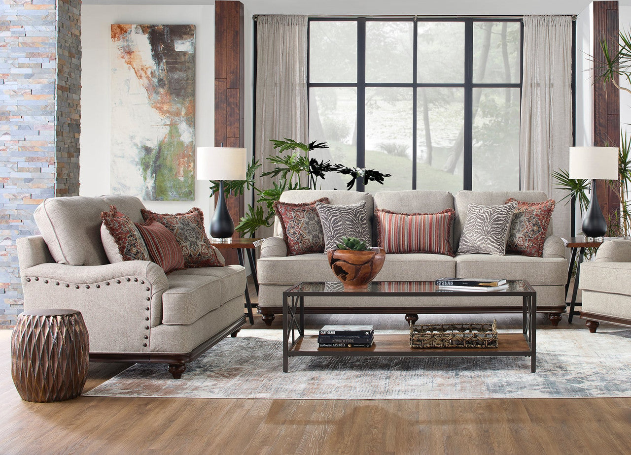 Elegance Heather Sofa and Loveseat