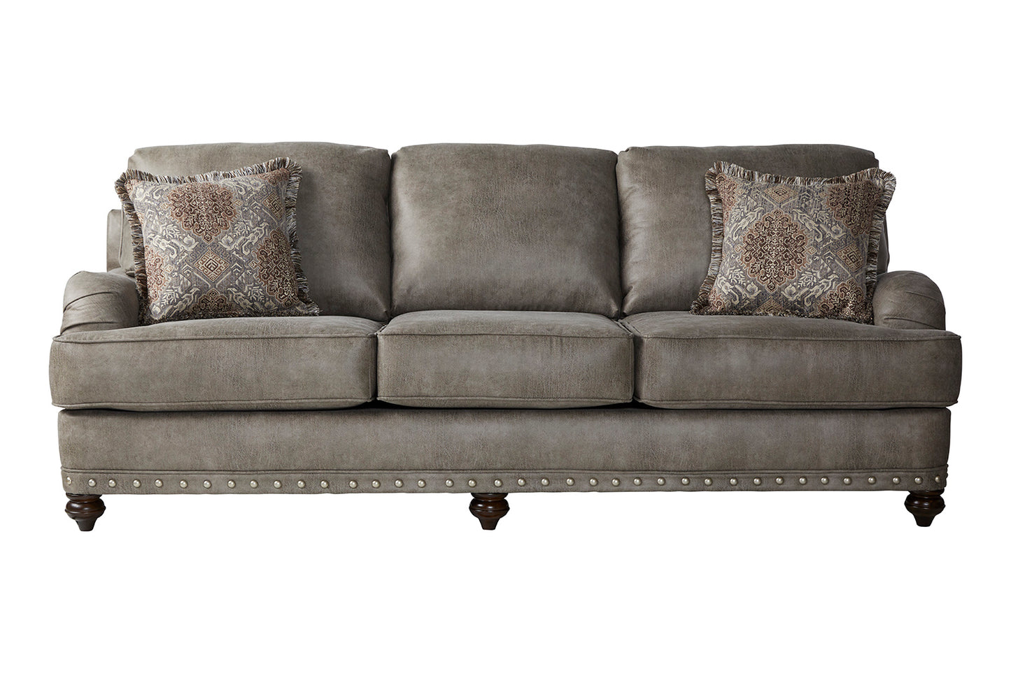 English Gray Sofa and Loveseat