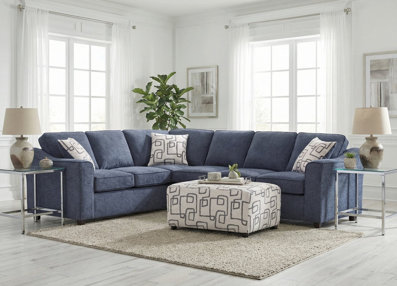 Tundra Twilight Flared Arm Sectional