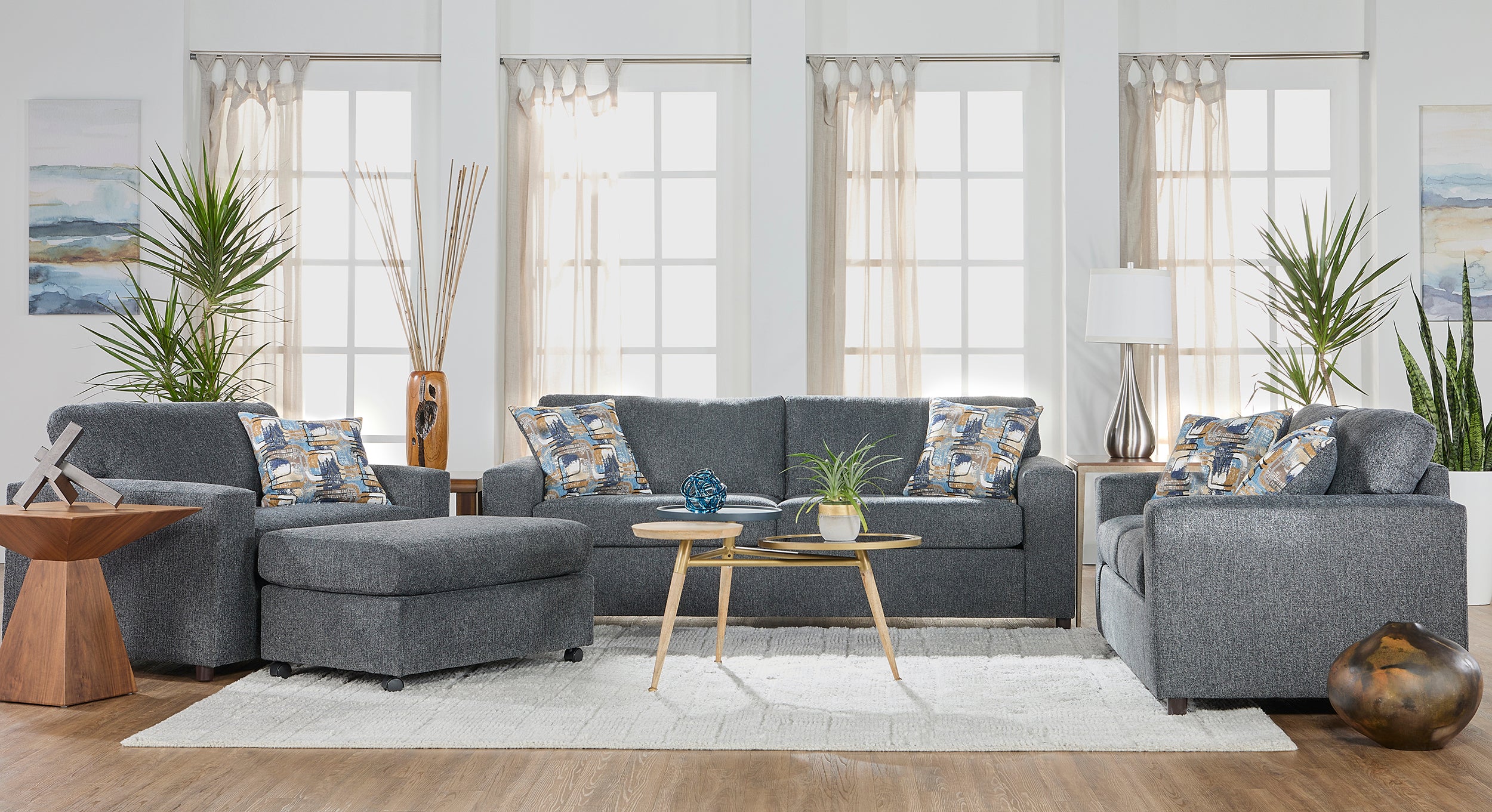 Contour Ash Wide Track Arm Sofa and Loveseat