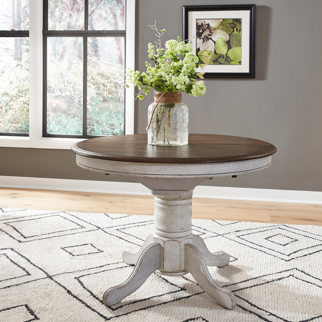 Liberty Carolina Crossing White Butterfly Dining Table and Four Windsor Chairs