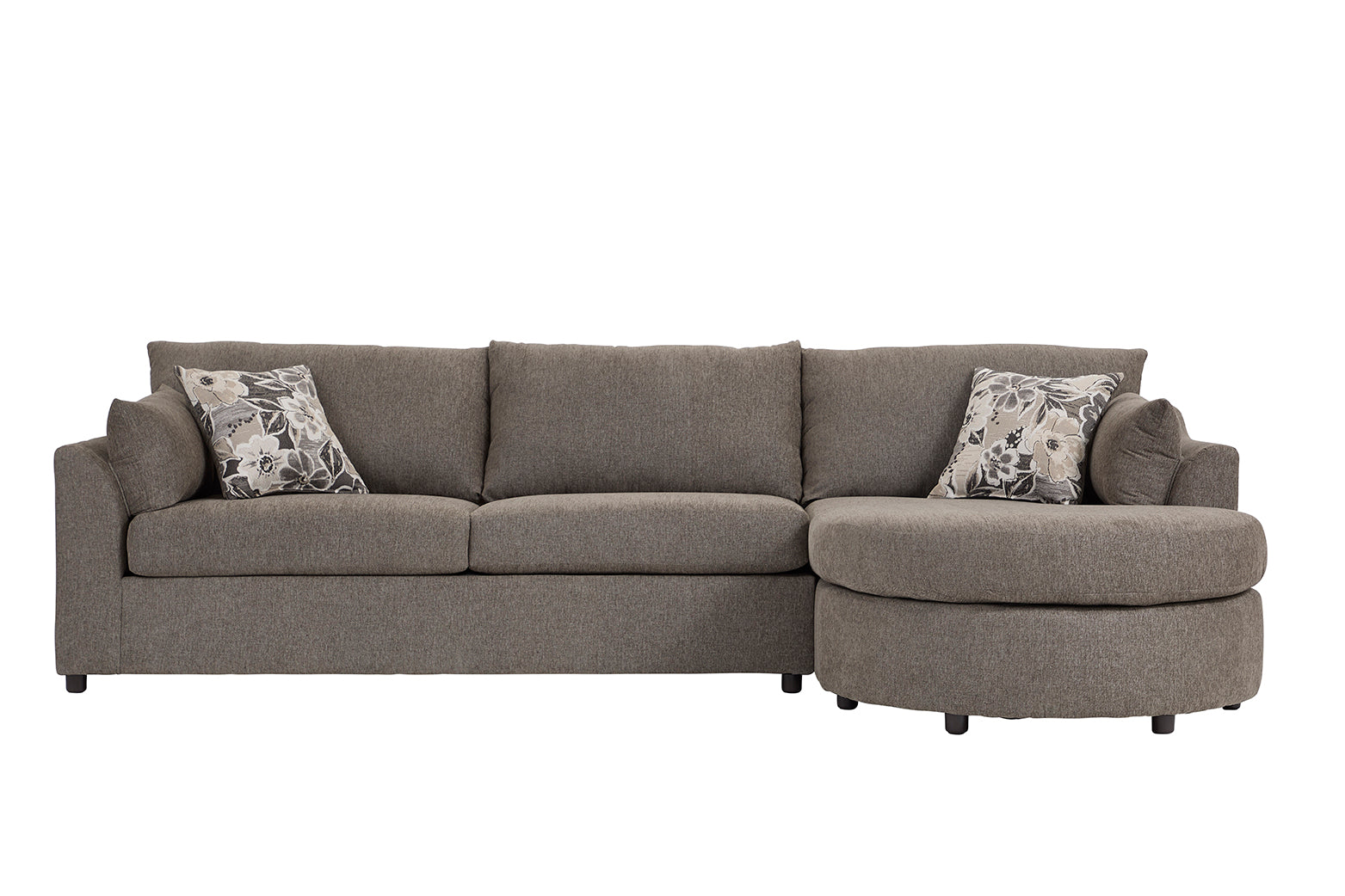 Dexter Fern Green Round Front Sectional