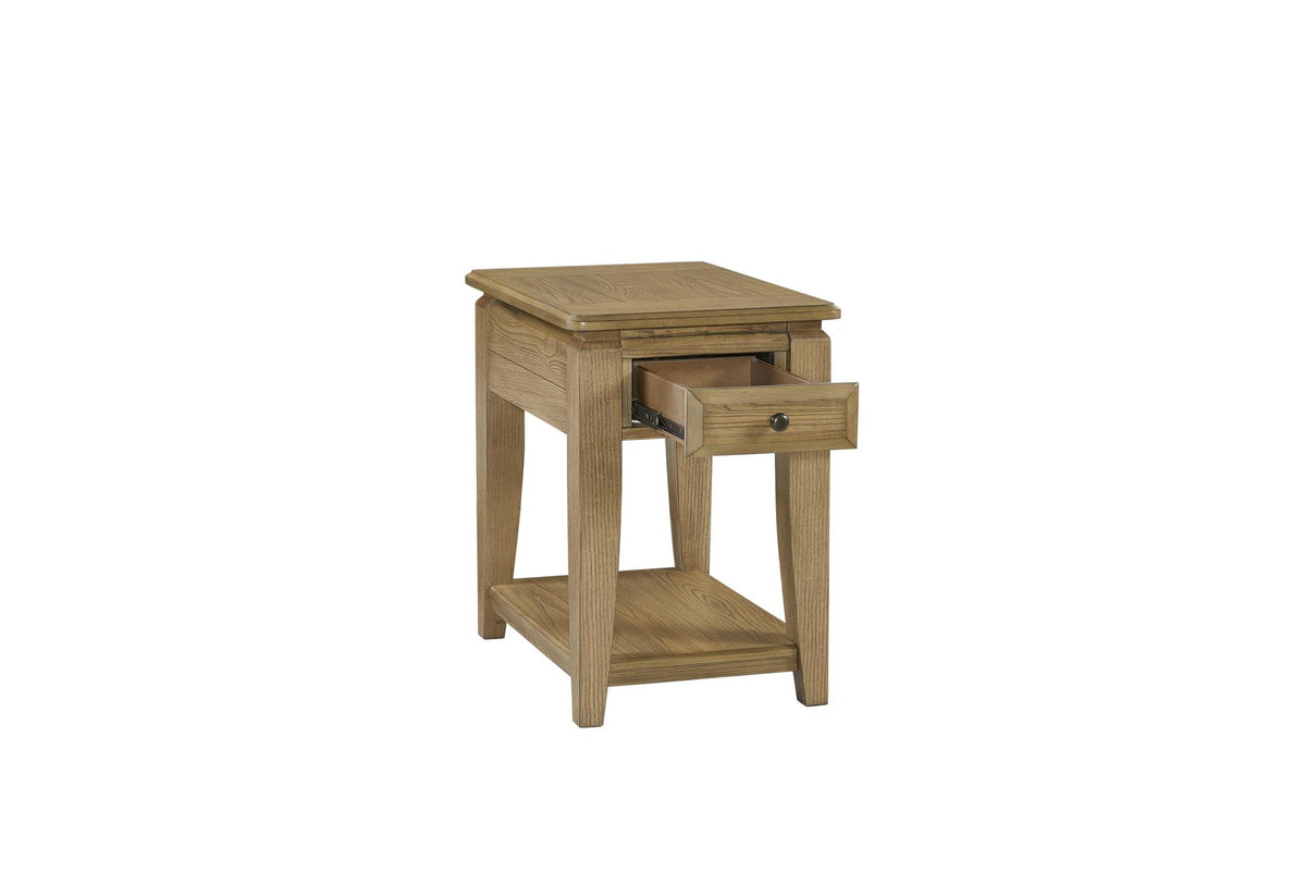 Elm Wood Caramel Brown Coffee Table and Two End Table Set