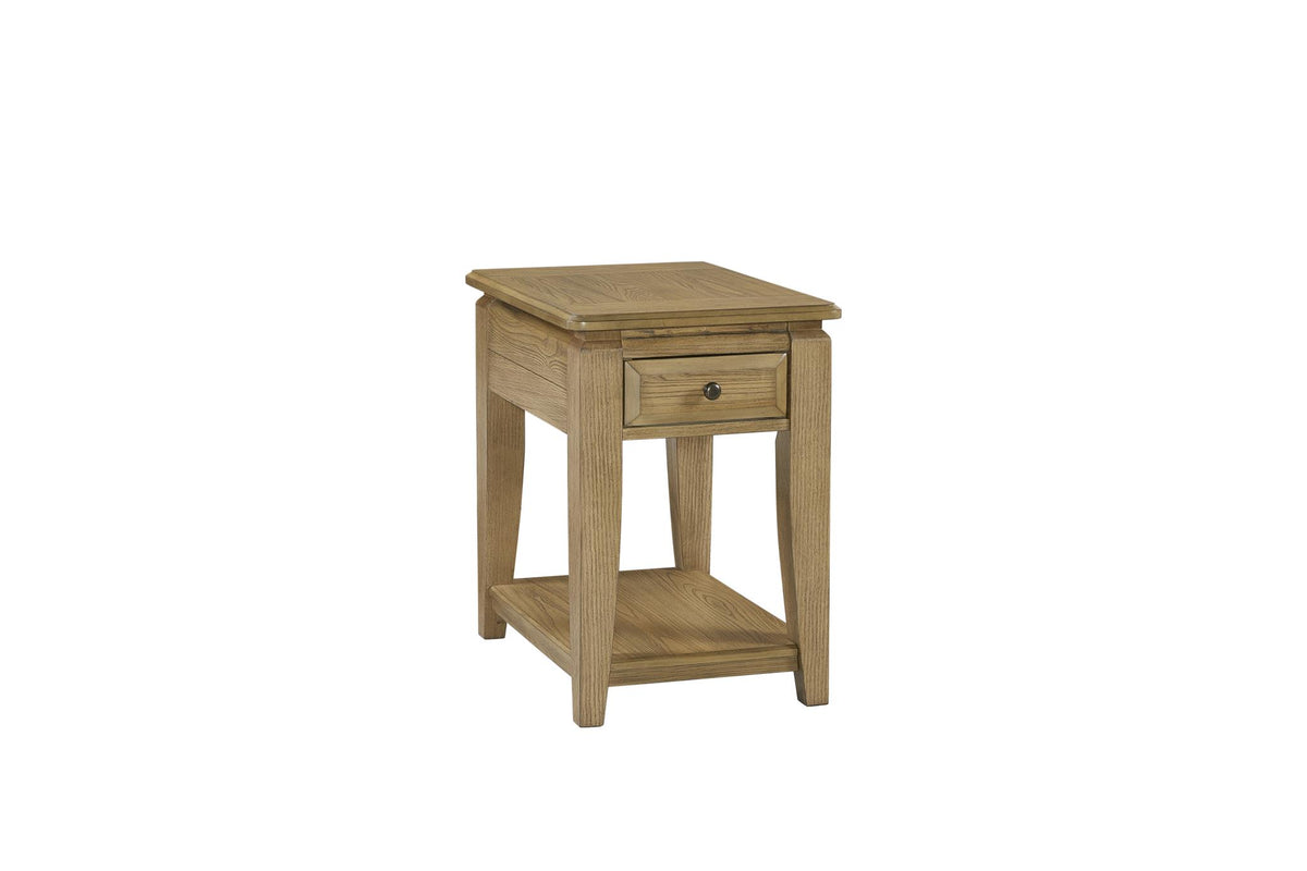 Elm Wood Caramel Brown Coffee Table and Two End Table Set