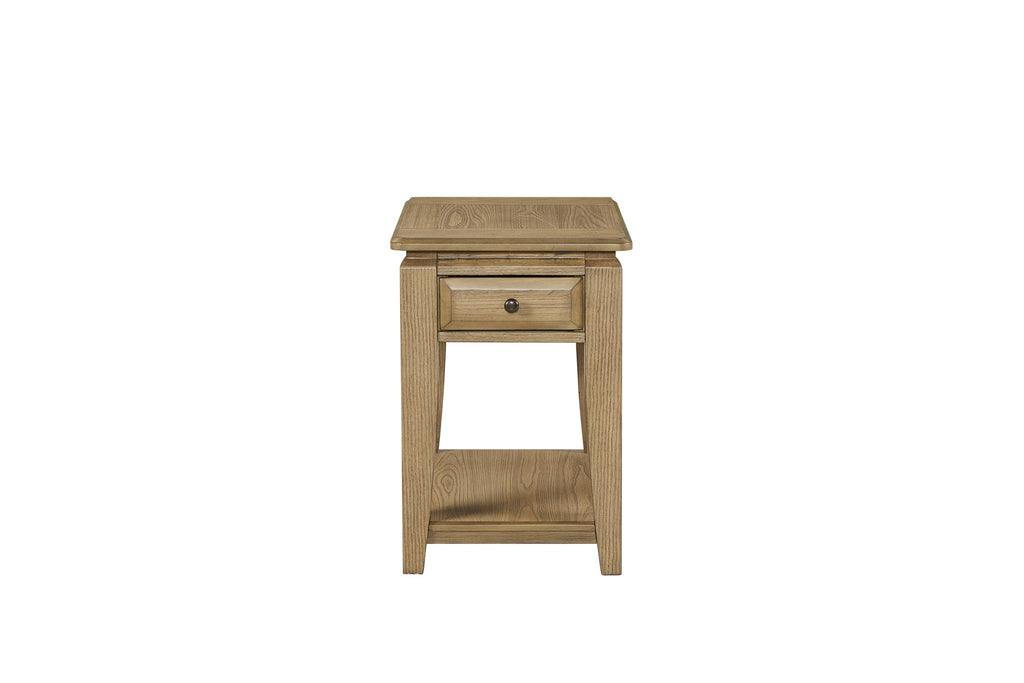 Elm Wood Caramel Brown Coffee Table and Two End Table Set