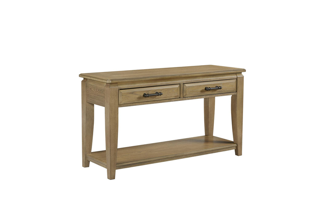 Elm Wood Caramel Brown Coffee Table and Two End Table Set