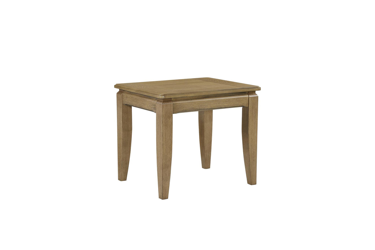 Elm Wood Caramel Brown Coffee Table and Two End Table Set