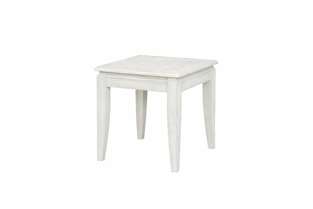 Elm Wood Whitewash Coffee Table and Two End Table Set