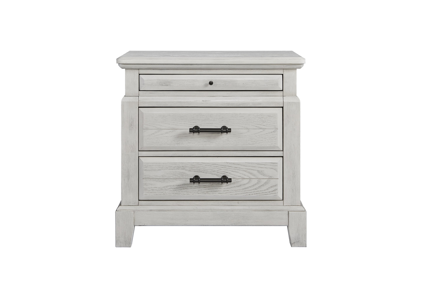 Farmhouse Bellamy Lane Whitewash Queen Size Bedroom Set