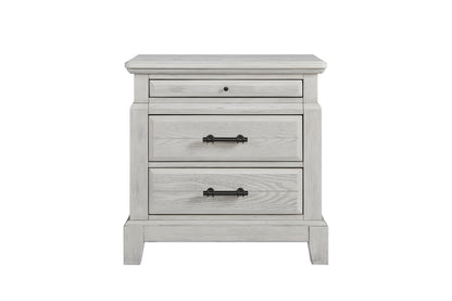 Farmhouse Bellamy Lane Whitewash Queen Size Bedroom Set