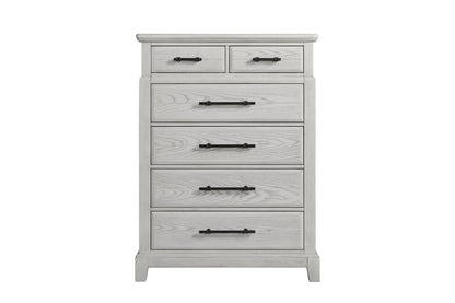Farmhouse Bellamy Lane Whitewash Queen Size Bedroom Set