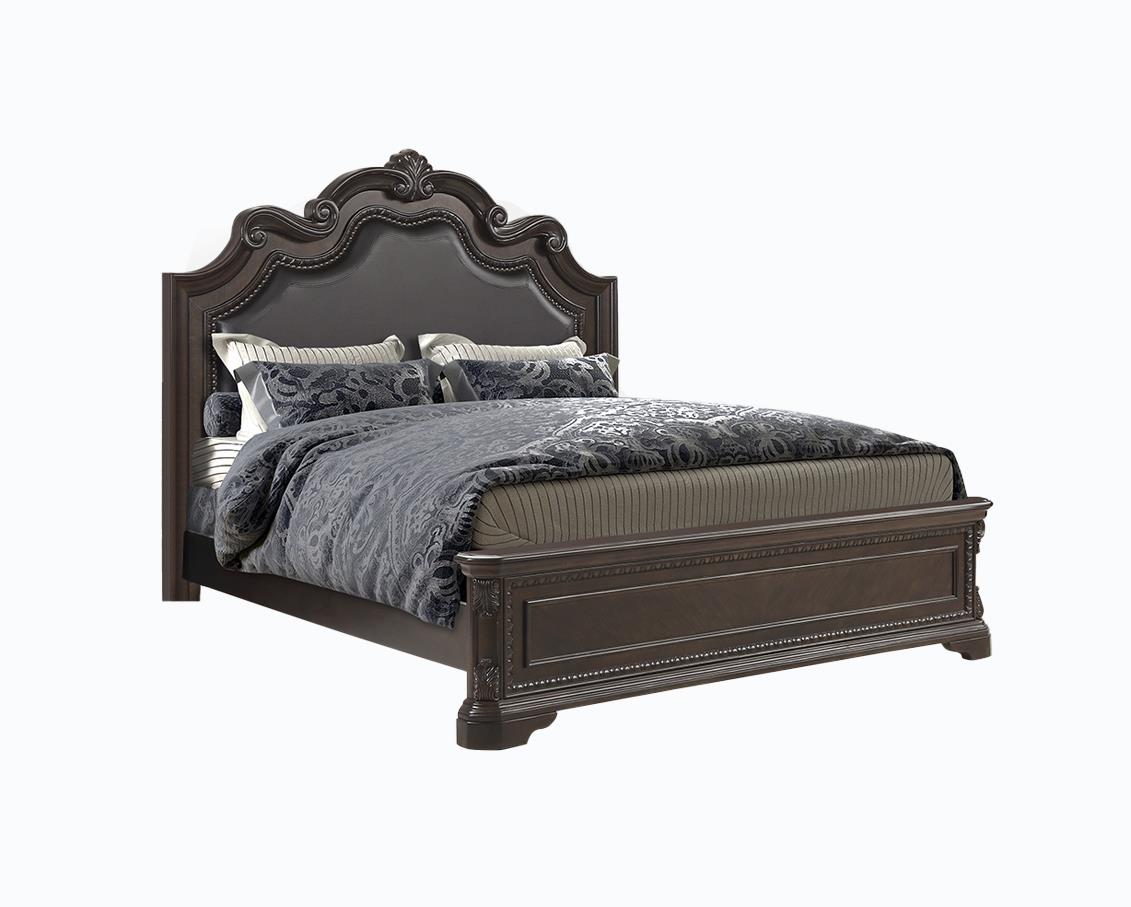 Closeout Coventry Brown Mansion Queen Size Bedroom Set