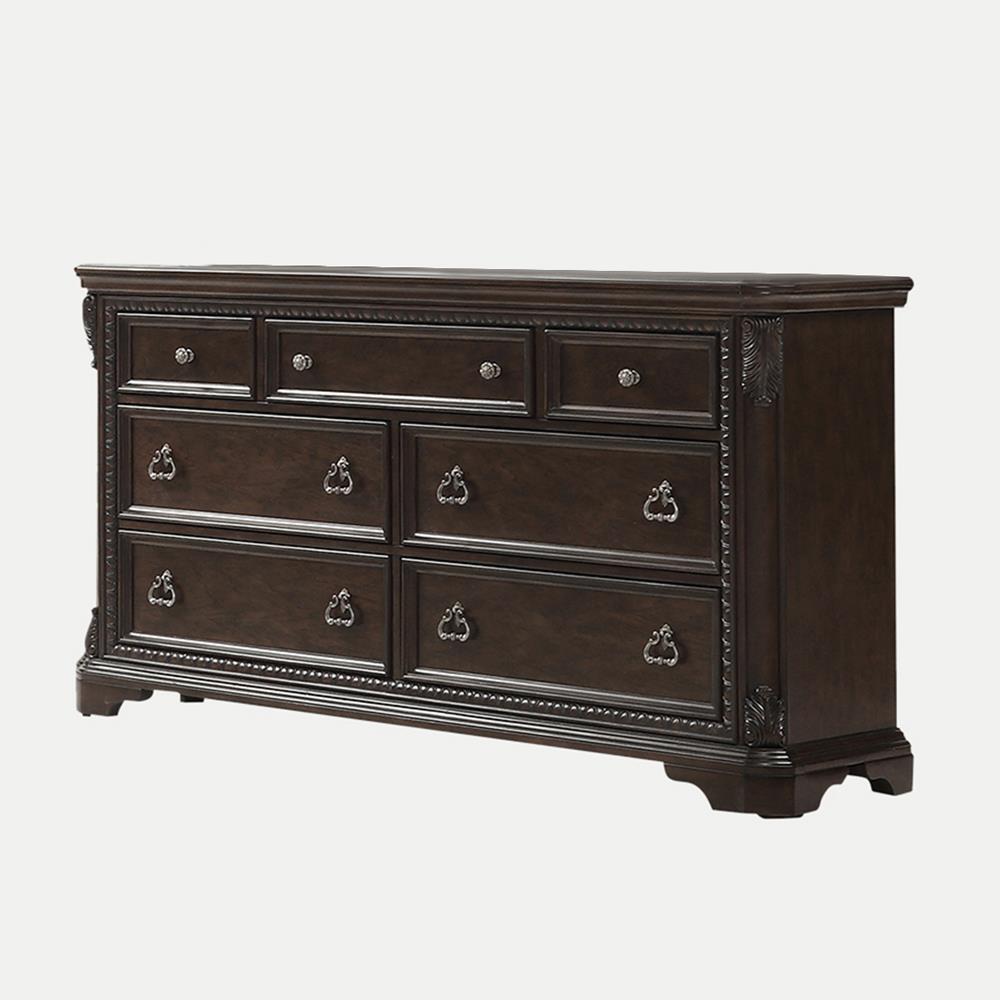 Closeout Coventry Brown Mansion Queen Size Bedroom Set