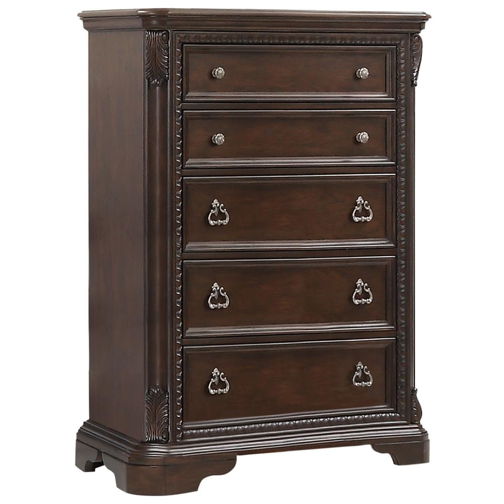 Closeout Coventry Brown Mansion Queen Size Bedroom Set