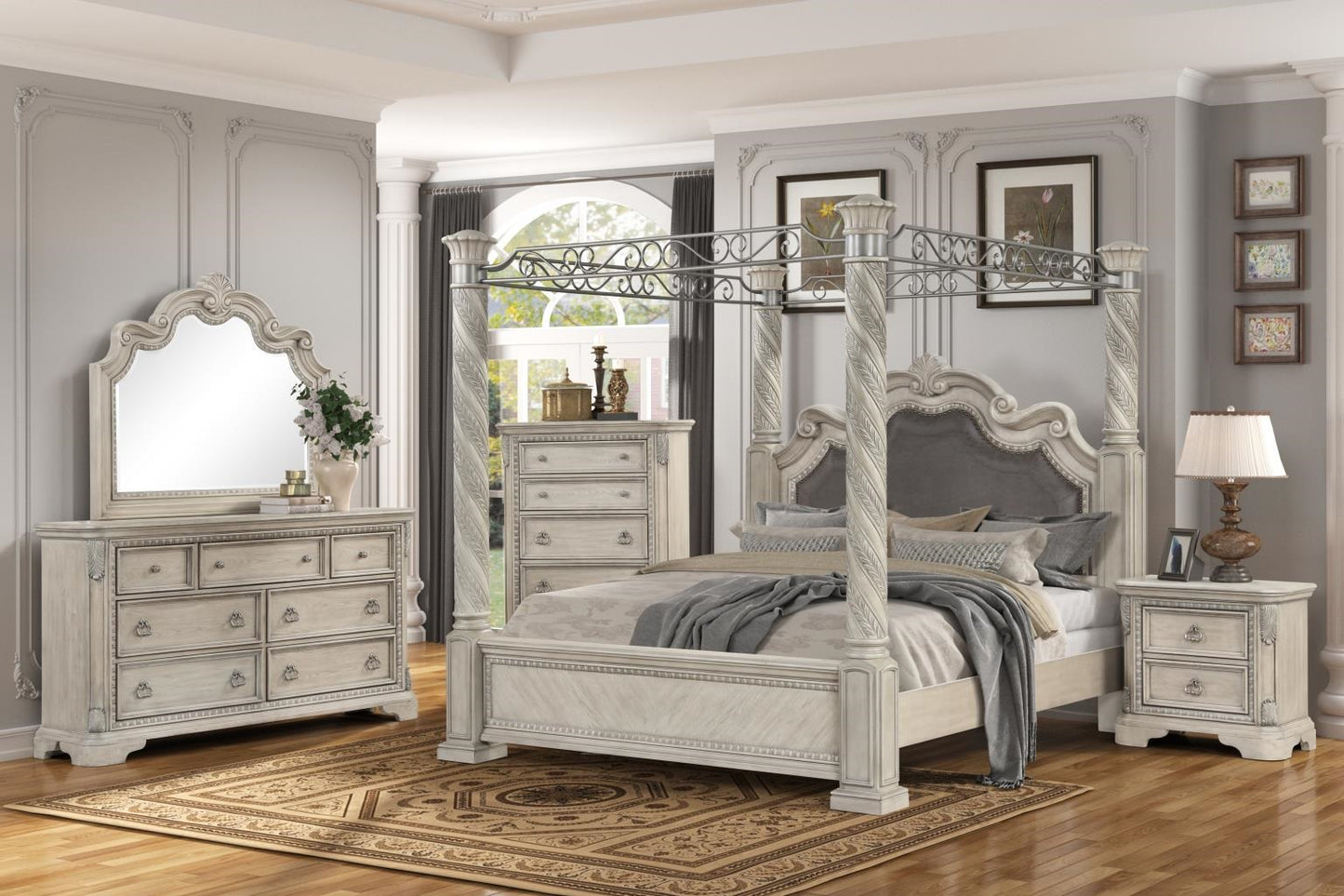 Opulence Coventry Canopy King Size Bedroom Set