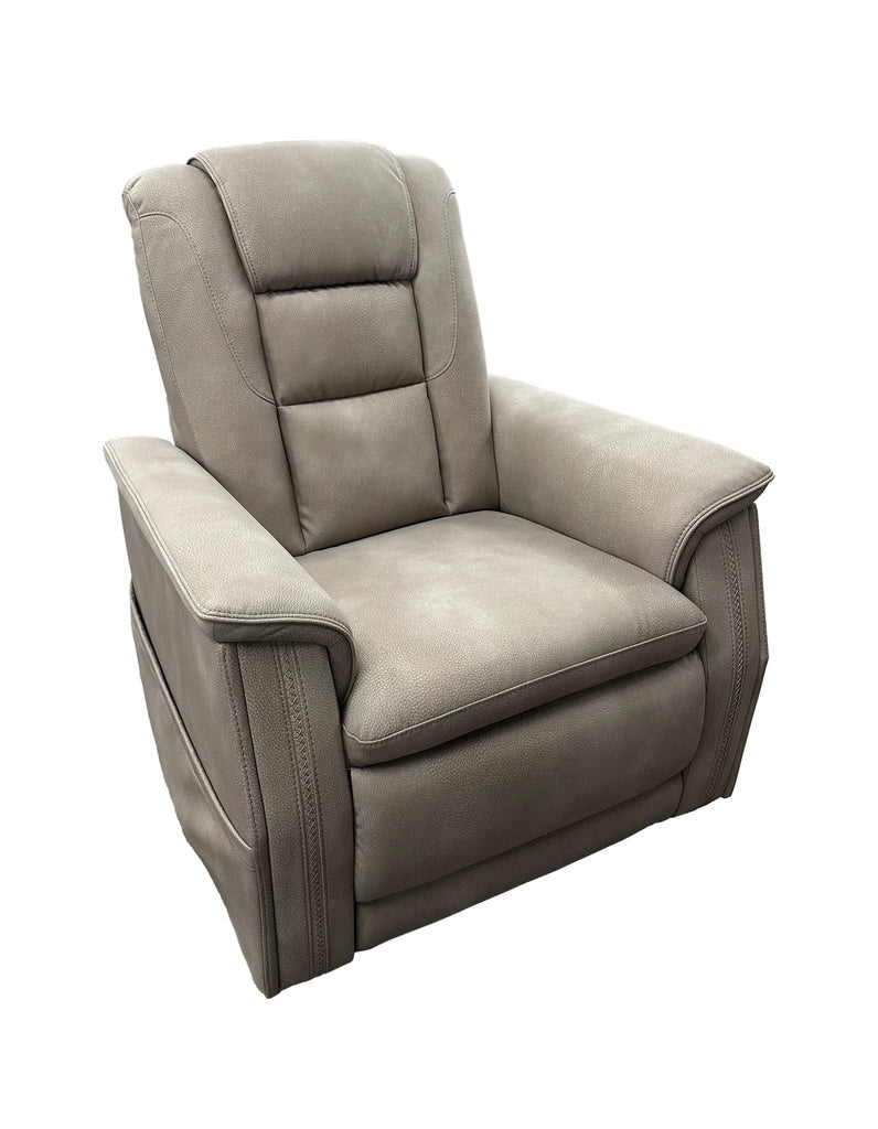 Neutral Beige Power Lift Recliner with Power Adjusting Headrest