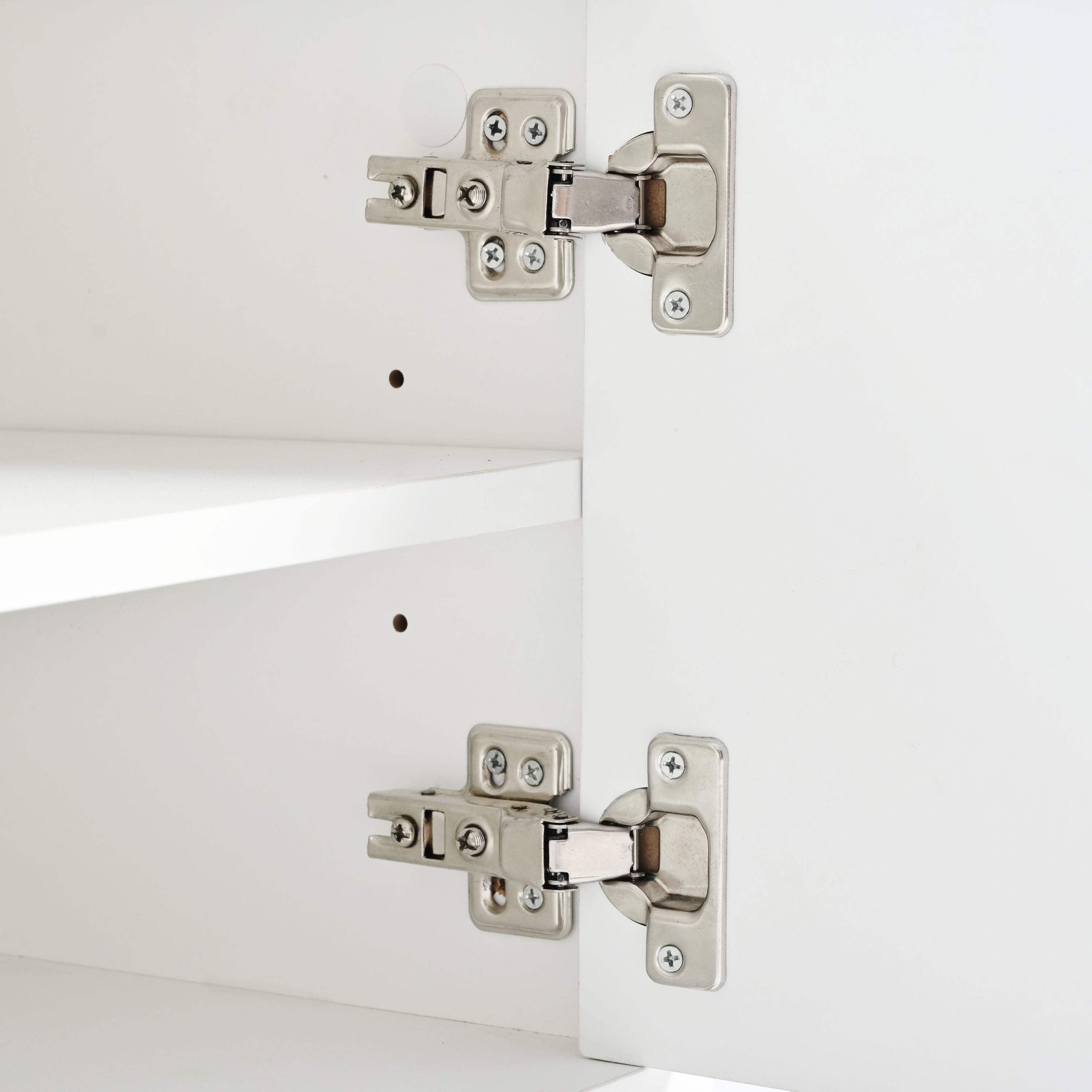 ON-TREND Modern TV Stand with Metal Legs and Gold Handles for TVs Up to 80'', Media Console Table with Cabinets and Adjustable Shelves, Luxury TV Cabinet with Geometric Lines for Living Room, White