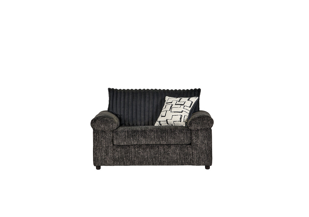 Galactic Charcoal Soft Gray Sofa and Loveseat