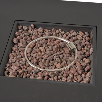 40'' SQUARE IRON FIRE PIT - 50 000 BTU (Tank cover not Included)