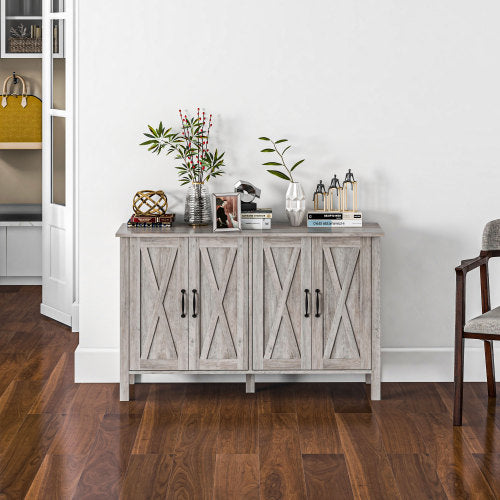 Farmhouse Barn Door Sideboard TV Stand