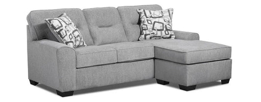 Avery Marble Gray Reversible Chaise Sofa
