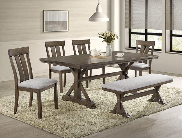 Lloyd Modern Farmhouse Rustic 6 pc. Dining Set