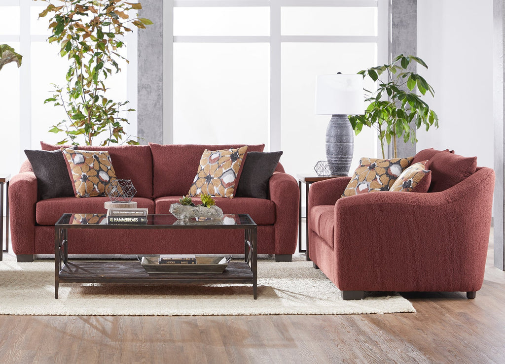 Paprika Merino Sofa and Loveseat