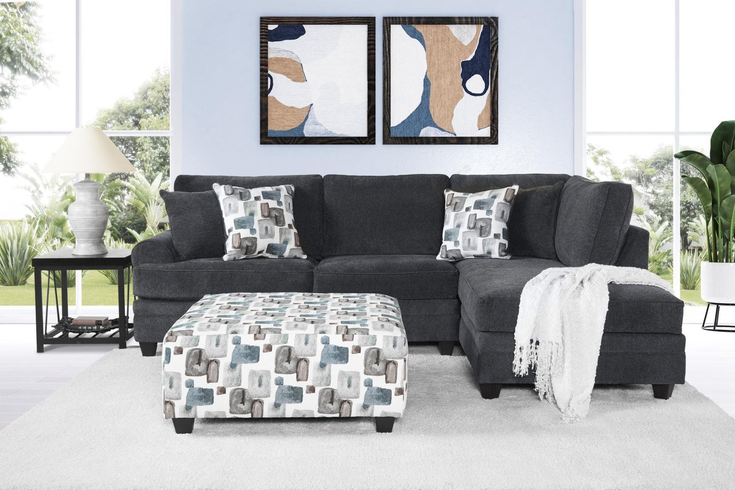 Anchor Surge Gray-Blue Sectional