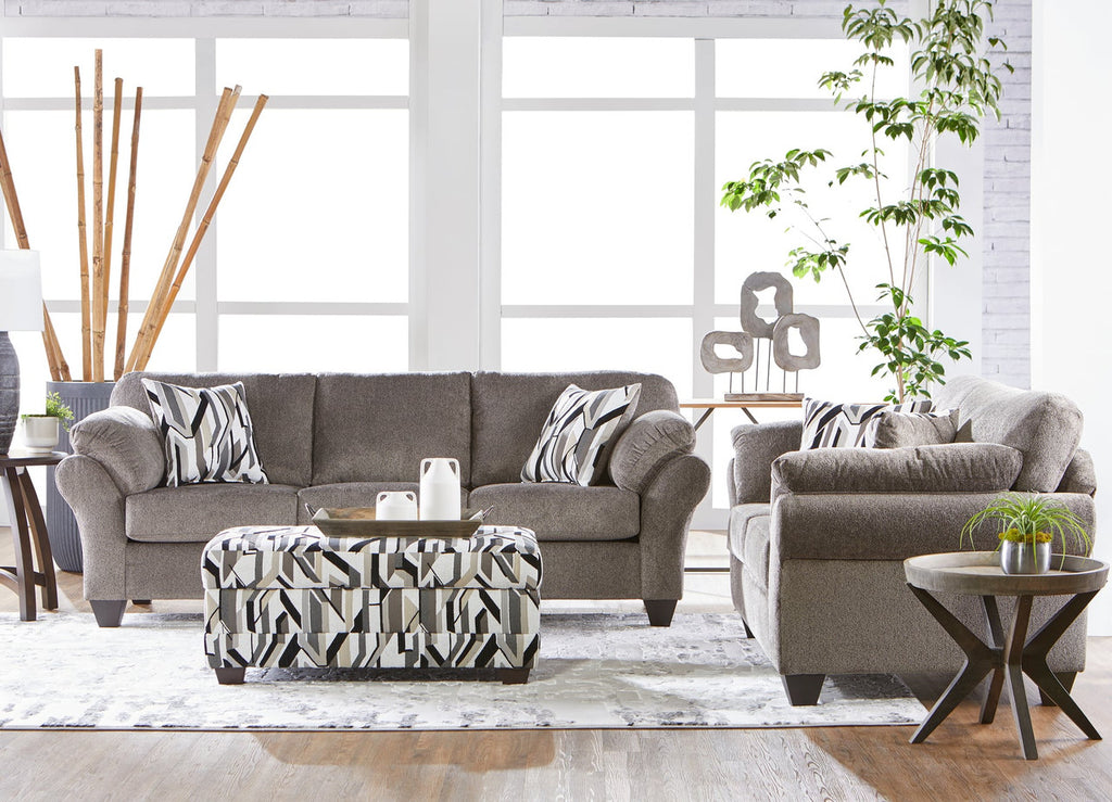 Safari Cobblestone Sofa and Loveseat