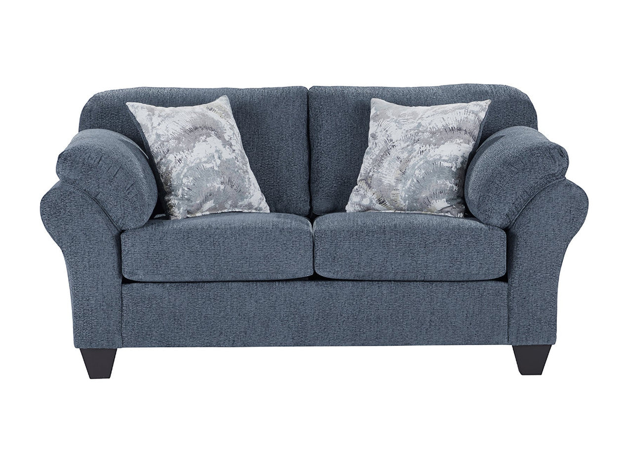 Yoga Blue Sofa and Loveseat
