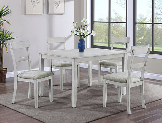Henderson Driftwood White and Gray Dining Set