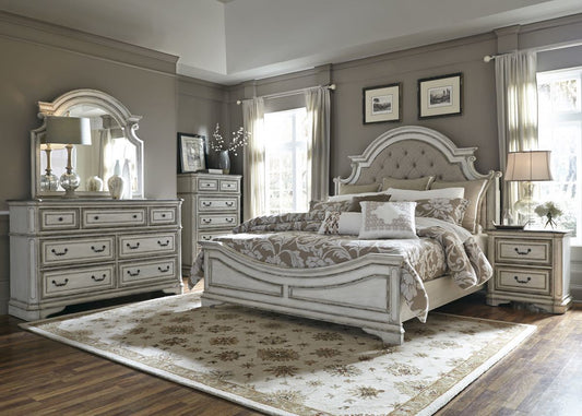 Antique White Magnolia Queen Bedroom Set
