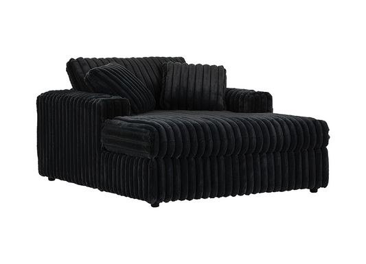 Teddy Bear Black Theater Chaise Lounger