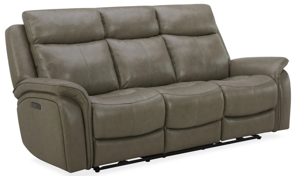 Zero Gravity Power Reclining Leather Cobblestone Sofa and Loveseat