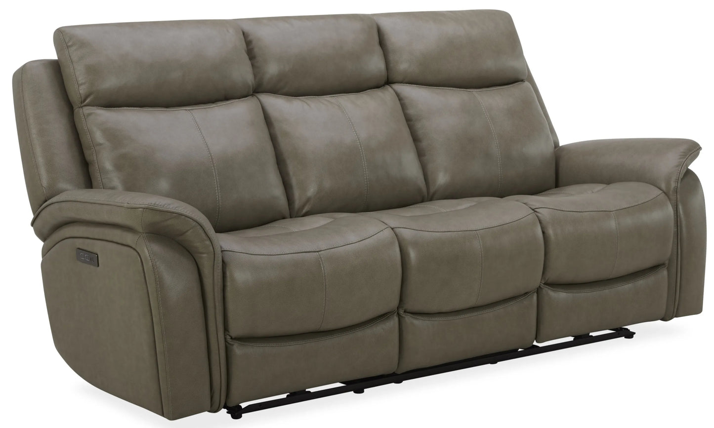 Zero Gravity Power Reclining Leather Cobblestone Sofa and Loveseat