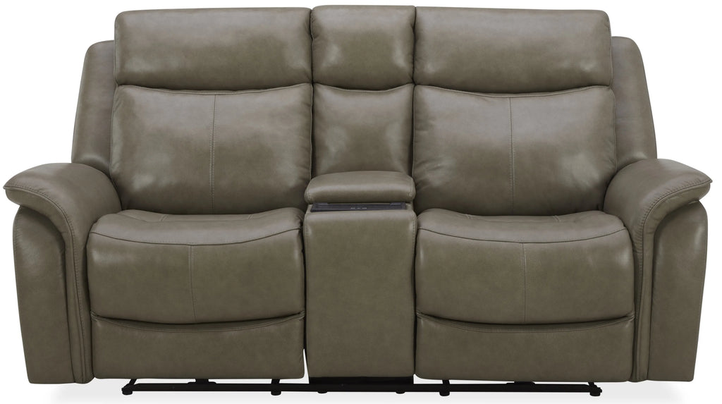 Zero Gravity Power Reclining Leather Cobblestone Sofa and Loveseat