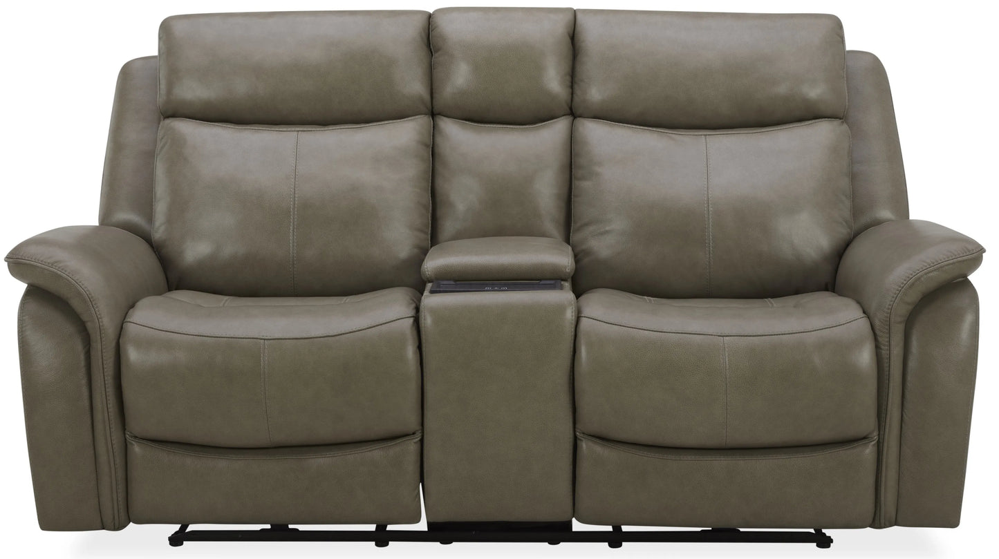 Zero Gravity Power Reclining Leather Cobblestone Sofa and Loveseat