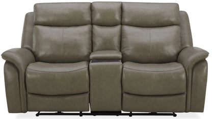Zero Gravity Power Reclining Leather Cobblestone Sofa and Loveseat