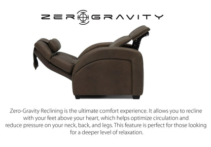 Zero Gravity Power Reclining Leather Cobblestone Sofa and Loveseat