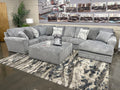 Arctic Glacier Gray Sectional with Chaise