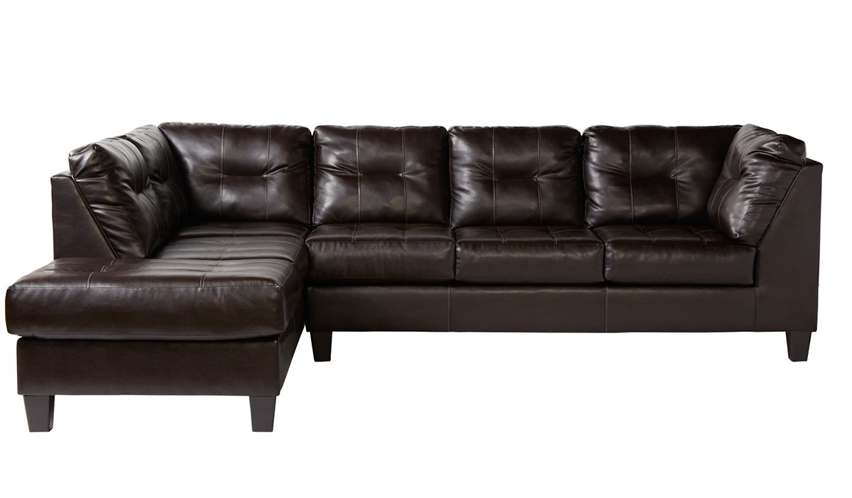 San Marino Chocolate Tufted Chaise Sectional