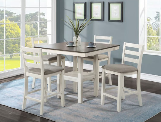 Tahoe Chalk white and Gray Dining Set