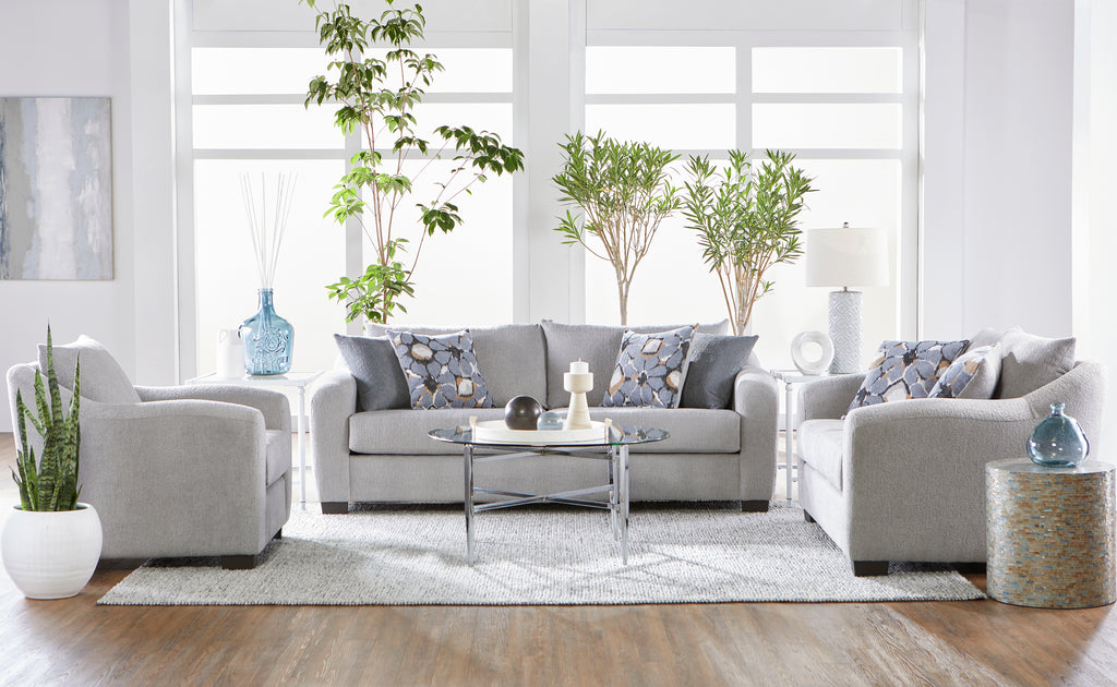 Merino Fog Sofa and Loveseat