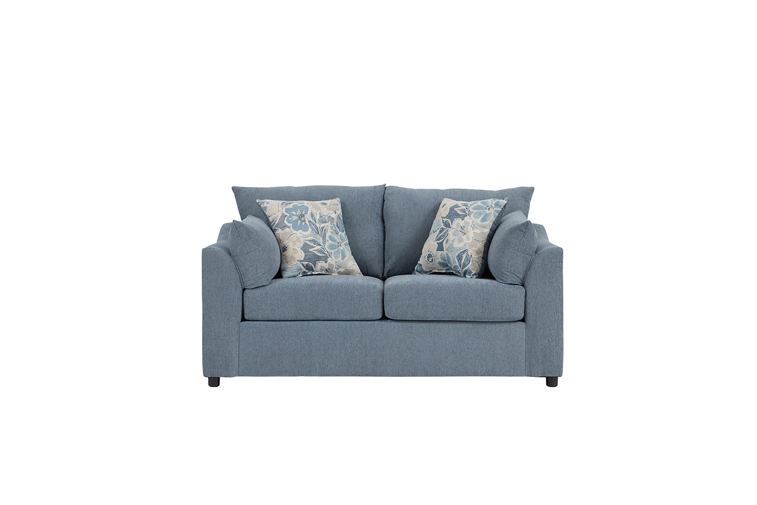 Dexter Flint Gray Blue Sofa and Loveseat