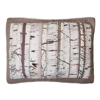 Birch Forest Cotton Quilted Bedding: King Sham