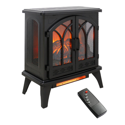 24 inch 3D  Flame Electric Infrared Quartz Fireplace Stove with remote control